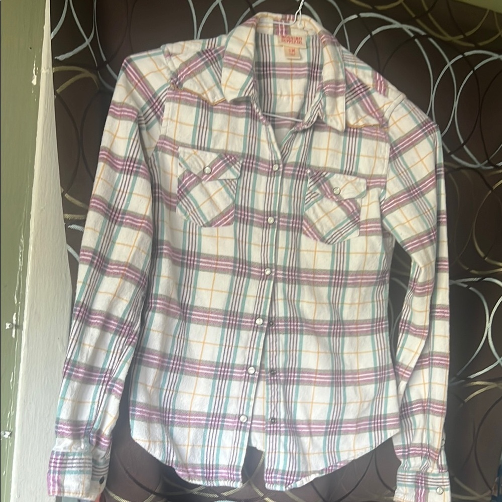 Mossimo Supply Co. Multicolor Plaid Shirt